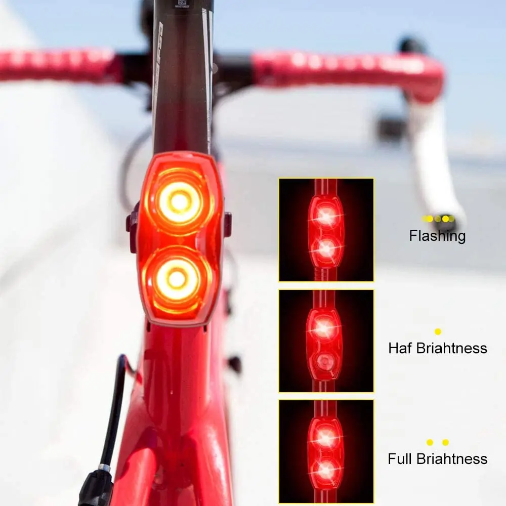 Bike Taillights Bright 100 Lumens Bicycle Battery LED Rear Light Easy to Install Road MTB Cycling Safety Flashlight Accessories - Image 5