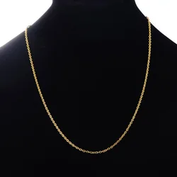 New 304 Stainless Steel Long Chain Necklace Gold Color For Women MenLink Cable Chain Necklace Jewelry Gifts 60cm long , 1 Piece