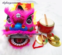 2-5 age 12 inch Kid Lion Dance gong Drum thefancycostum  Mascot Costume   Cartoon Props Sub Play Parade Outfit Sport Traditional