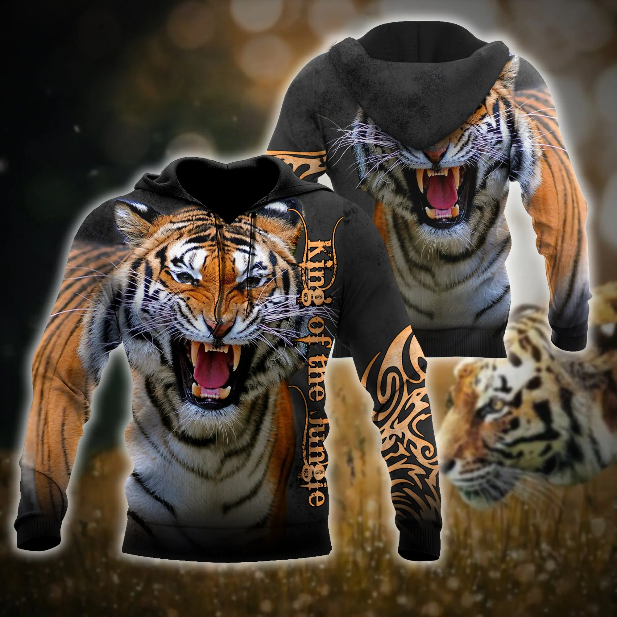 

Tiger King of the Jungle 3D All Over Printed Men Hoodie Unisex Casual Jacket Pullover Streetwear sudadera hombre DW0445