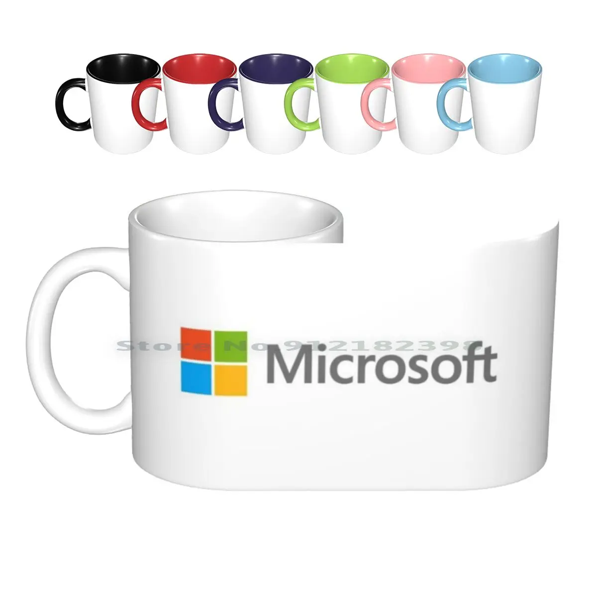 Microsoft Logo Ceramic Mugs Coffee Cups Milk Tea Mug Microsoft Azure Logo Tech Multiple Sclerosis Enterprise It Technology