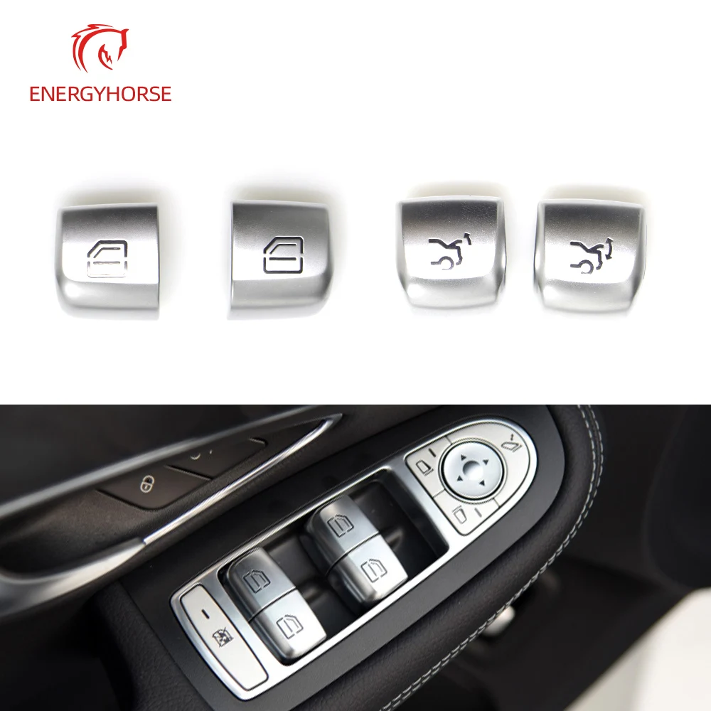 Car Window Switch Button Cover Vehicle Door Glass Control Switch Key Cap For Mercedes Benz W213 W238 W257 E CLS Class
