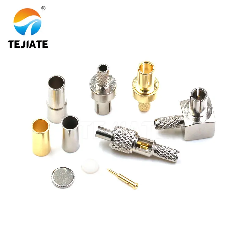 1PCS TS9-J/K/JW-1.5 Straight/Bent Header Crimping Antenna Connector RG316/RG174 Adapter Gold Plated