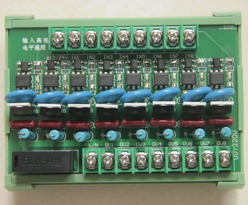 8-channel SCR Amplifier Board, Input Universal 24V, Output 220V