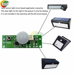 Modulo sensore di rilevamento umano a infrarossi circuito lampada solare DC 3.7V rilevatore di movimento a infrarossi modulo Controller lampada da parete PIR