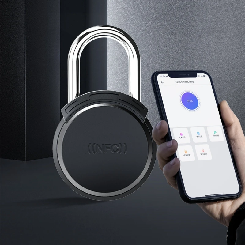 Anti-roubo Cadeado de bagagem, Cadeado do cartão Bluetooth, NFC controle do telefone móvel, Cadeado sem chave, Segurança inteligente Nonelectric