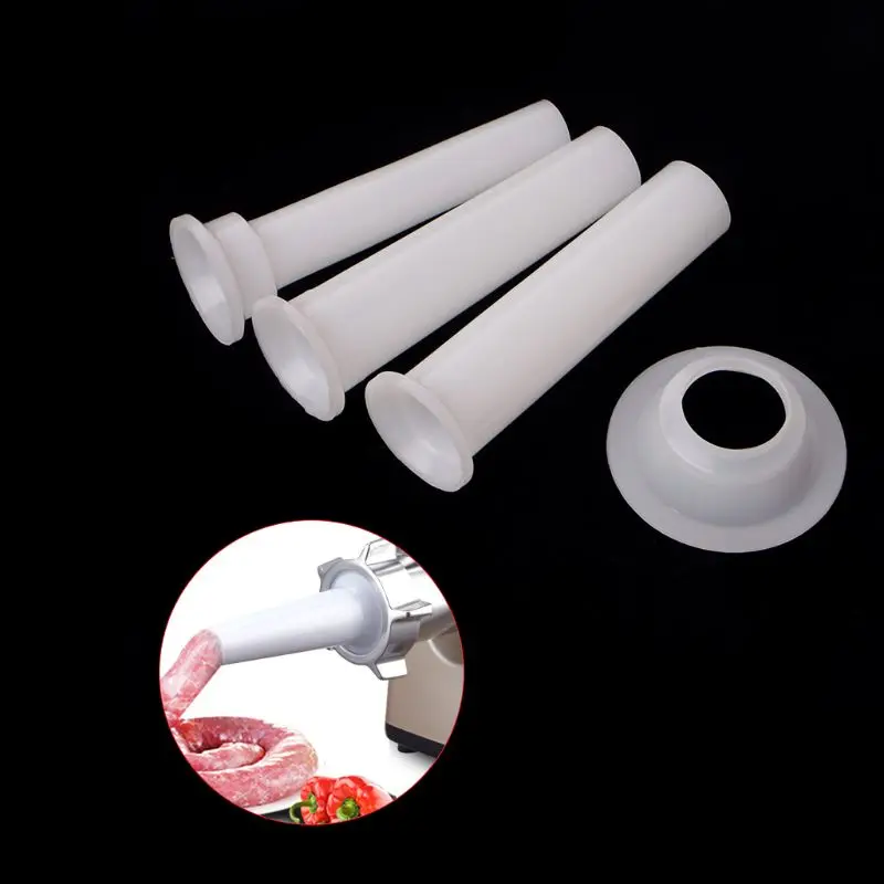 3pcs/set Meat Grinder Sausage Stuffer Filling Tubes DIY Sausages Maker Funnels