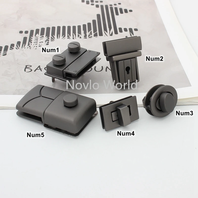 Nolvo World 2-10 pieces 27*17/40*28/37*29/26*21/50*30mm Matte gun purse bag lock High Quality Bag parts Lock