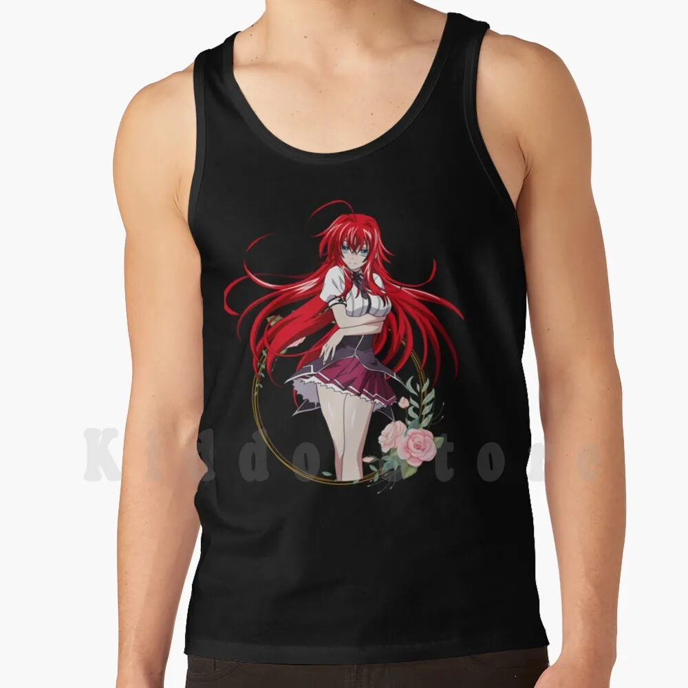 High School Dxd-Rias Gremory Tank Tops Vest Sleeveless Akeno Himejima Manga Girls Wifu High School Dxd Rias