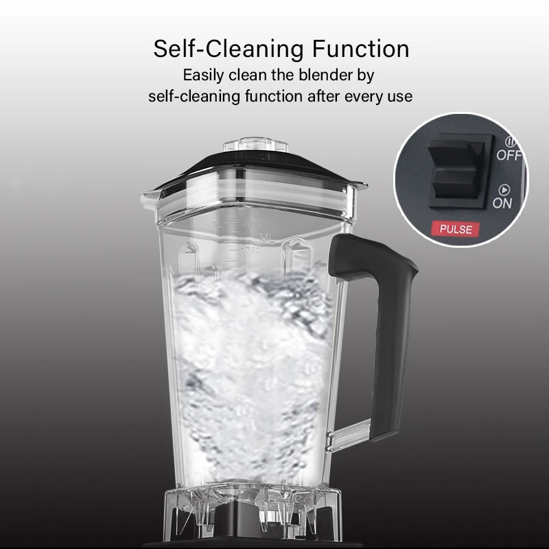 BioloMix 3HP 2200W Heavy Duty handlowy mieszalnik czasowy sokowirówka owoce robot kuchenny koktajle lodowe BPA bezpłatne 2L Jar
