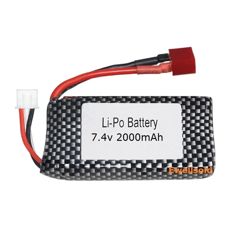 7.4V 2000mah Lipo Battery/USB charger For XINLEHONG 9125 Remote Control Cars Spare Parts XHL 9125 7.4V 1600MAH batteries