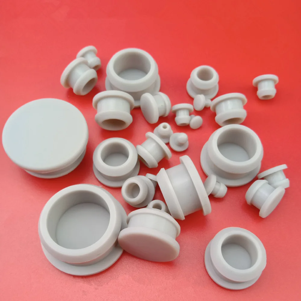 Gray Silicone Rubber Hole Plugs 2.4mm to 14mm T Type Blanking End Cap Inserts Seal Plug Stopper