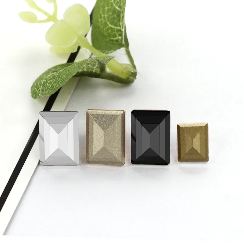 Astrobox High Quality Fancy Rectangle Crystal Rhinestones Glue On Glass Rhinestones Used Nail Art Stone DIY Jewelry Making