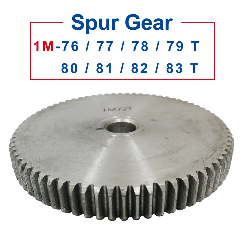 

1 Piece spur Gear 1M76/77/78/79/80/81/82/83T rough Hole 8/10mm gear wheel 45#carbon steel Material motor gear Total Height 10mm