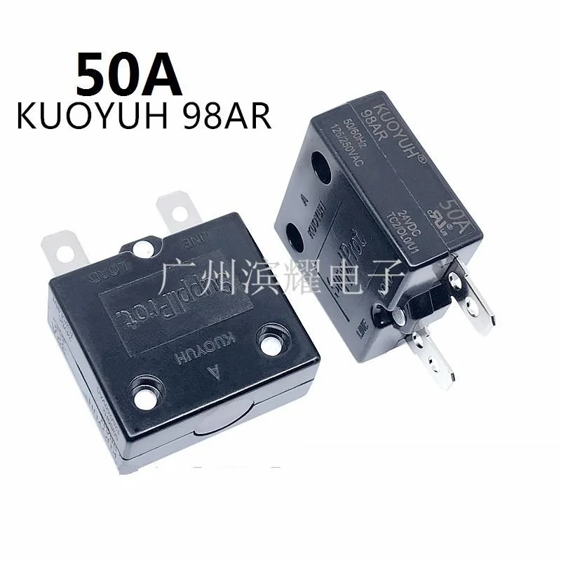قواطع دوائر KUOYUH 98AR 50A التيار الزائد حامي الزائد التبديل التلقائي إعادة تعيين