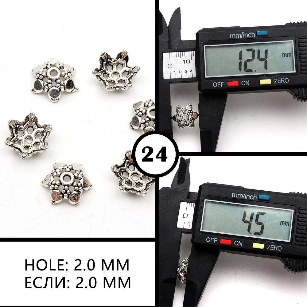 50 stücke Antike Kupfer Splitter Bronze Gold Runde Polygon Hohlen Form Metall Spacer Blume Perlen Kappen Für Schmuck Ketten, Der DIY – Detail 27