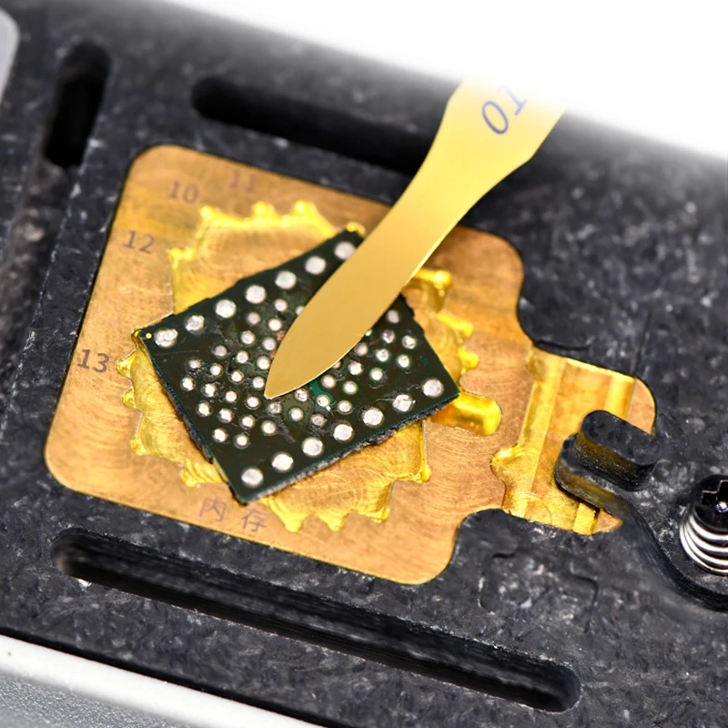 QianLi 011 naprawa chipu IC cienkie zestaw narzędzi procesora metalowe do usuwania Burin, aby usunąć dla telefonów komórkowych telefonu, komputera CPU NAND naprawa chipu IC