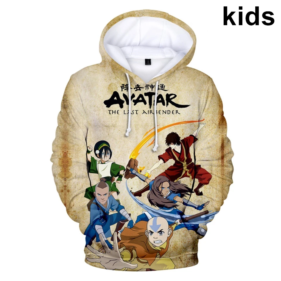 

2 To 13 Years Kids Hoodie Avatar: The Last Airbender 3D Print Oversized hoodie Sweatshirt Boy/Girl's Long Sleeve Jacket Children