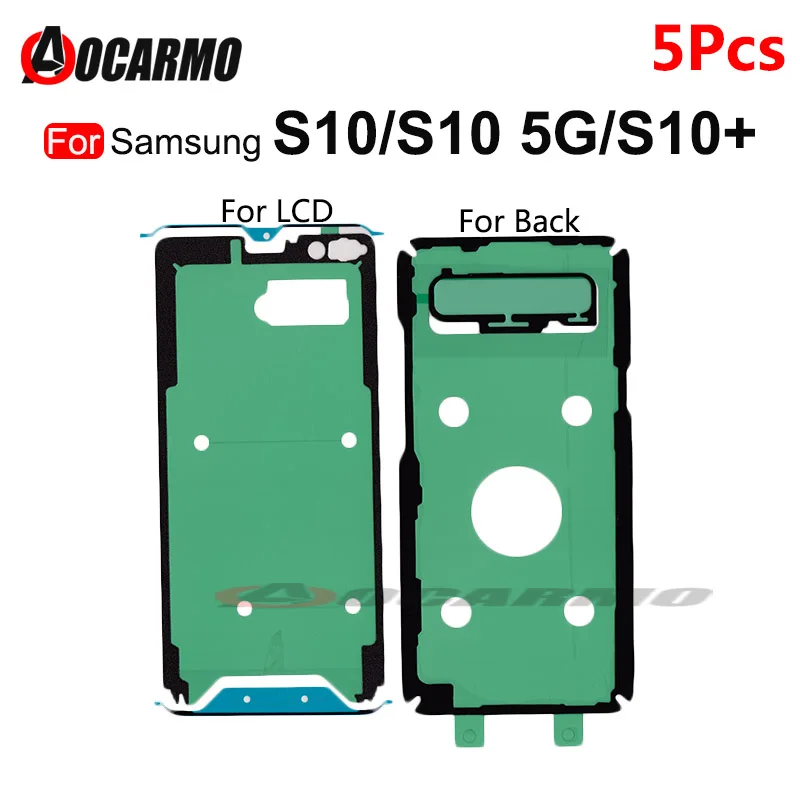 5Set Waterproof Adhesive For Samsung Galaxy S10 5G S10Plus LCD Screen Back Cover Sticker Tape Glue Replacement Parts