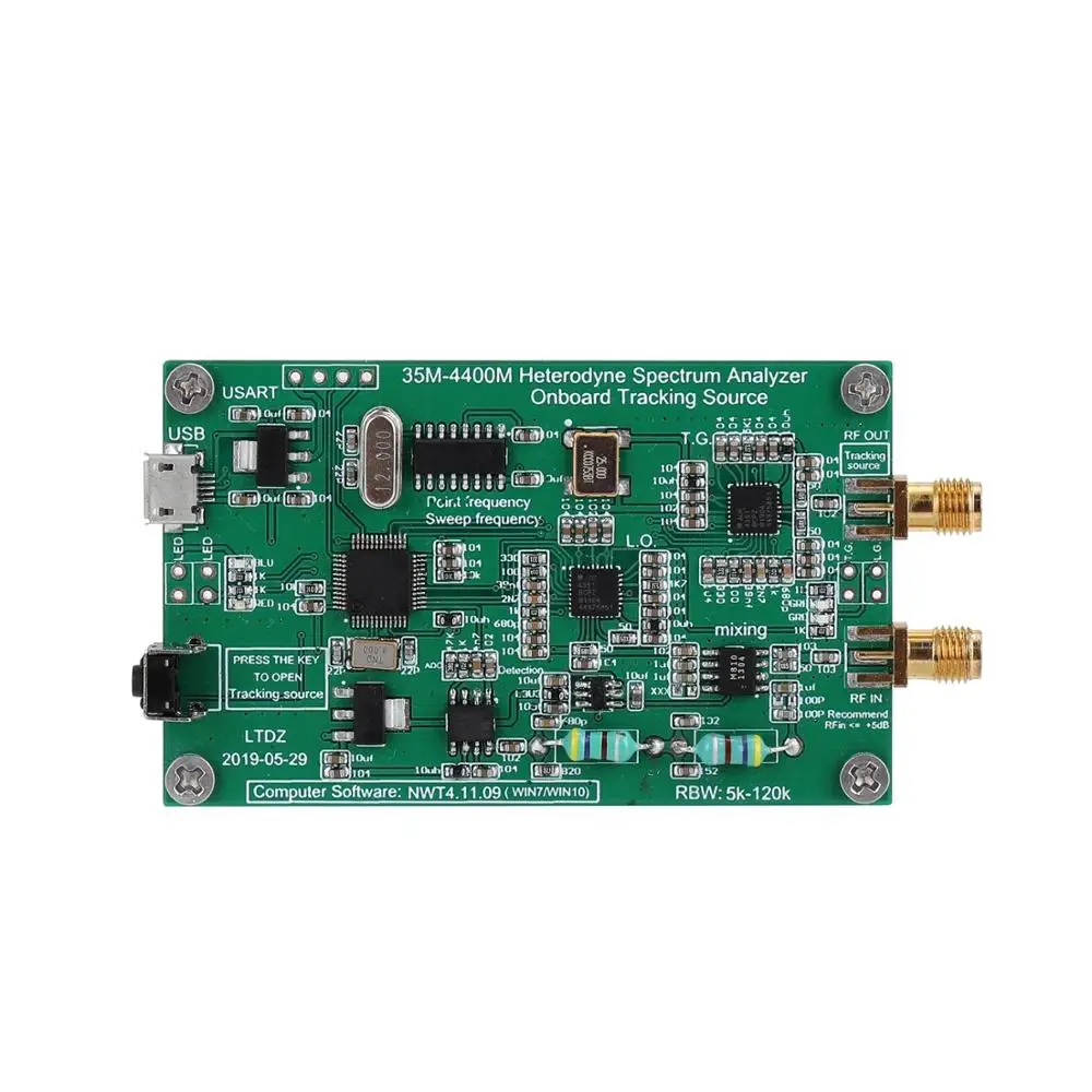 

Spectrum Analyzer USB LTDZ 35-4400M Spectrum Signal Source with Tracking Source Module RF Frequency Domain Analysis Tool