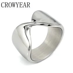 New Vintage 316L Stainless Steel Silver Color Finger Geometric Ring Jewelry Knuckle Wide Ring Set For Women Girl