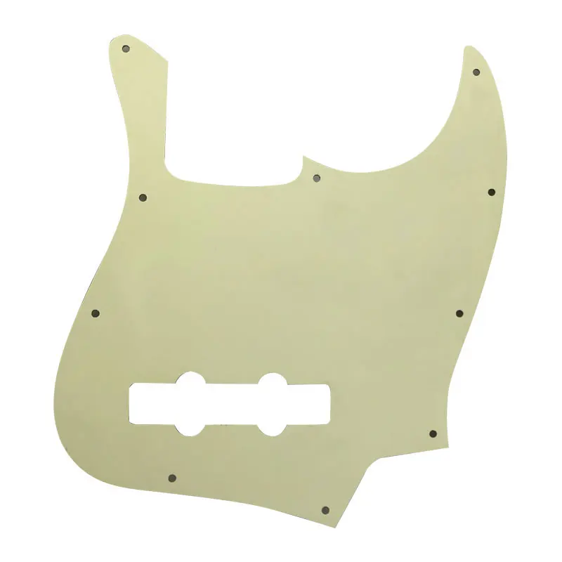 Pleroo Custom Quality Pickguard - For Left Handed US 10 Holes 4 String Standard Jazz Bass Guitar Pickguard Scratch Plate