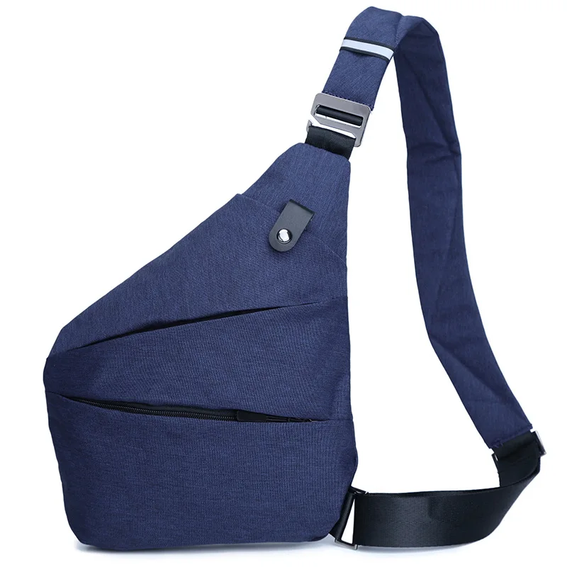 Shoulder bag waterproof Oxford cloth men\'s chest bag multi-function anti-theft grab bag wild casual shoulder Messenger bag