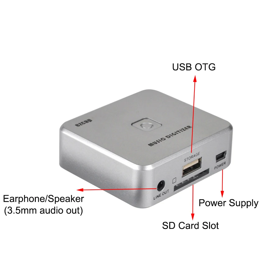 Ezcap241 Audio Capture Cassette Tapes MP3 Converter Stable Audio Recording Plug And Play USB Port Music Digitizer With Remote