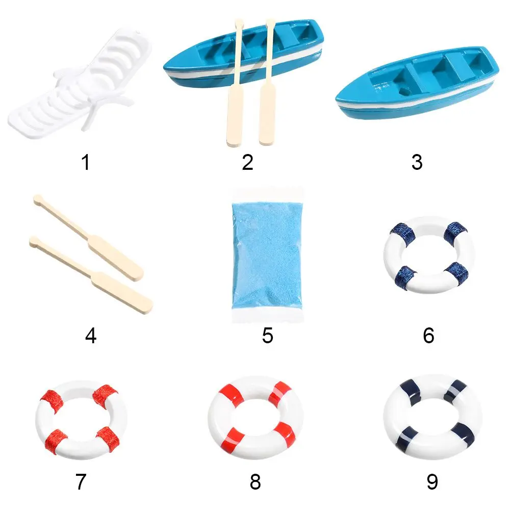 Garten Miniatur Strandkorb Mikro Landschaft Meerblick Ornamente Boot Paddel Mini