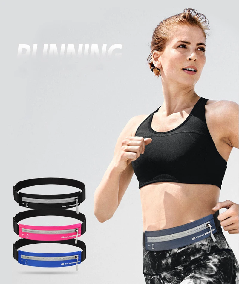 Frauen Lauf Gürtel Taille Tasche Sport Fanny Pack Wasserdicht für Telefon Männer Gym Taschen Beutel – Detail 7