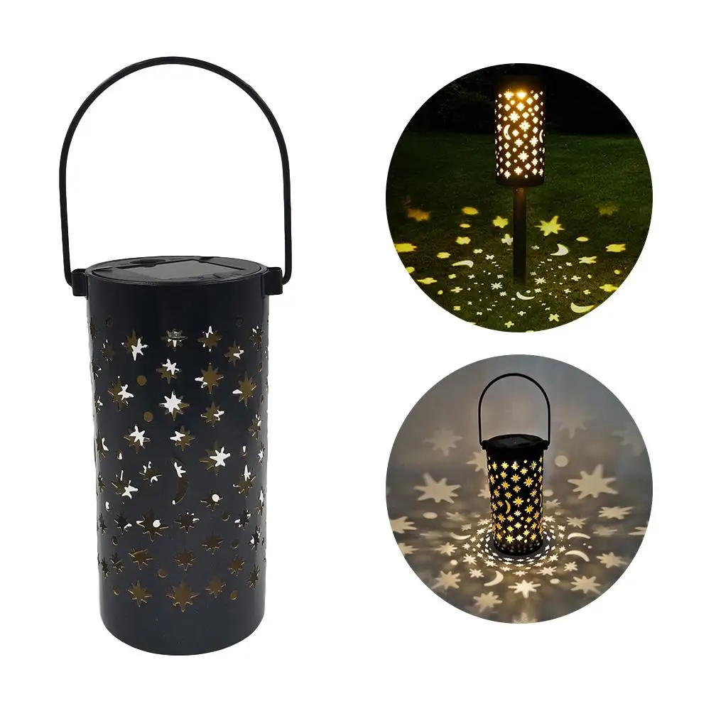 Wrought Iron Hollow Solar Lawn Lights Garden Courtyard Landscape LED Light Pathway Light Waterproof Garden Led Lamp