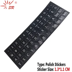 SR Poland Language Polish Matte Standard Waterproof Keyboard Cover Stickers Button Letters Computer Laptop Skins Accessories