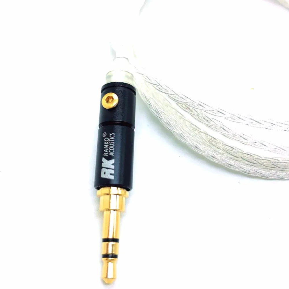 Top-hifi 8 núcleos banhado a prata 3.5mm a 3.5mm cabo de atualização para philips shp9500 fidelio x2 x1 MDR-1A AH-MM400