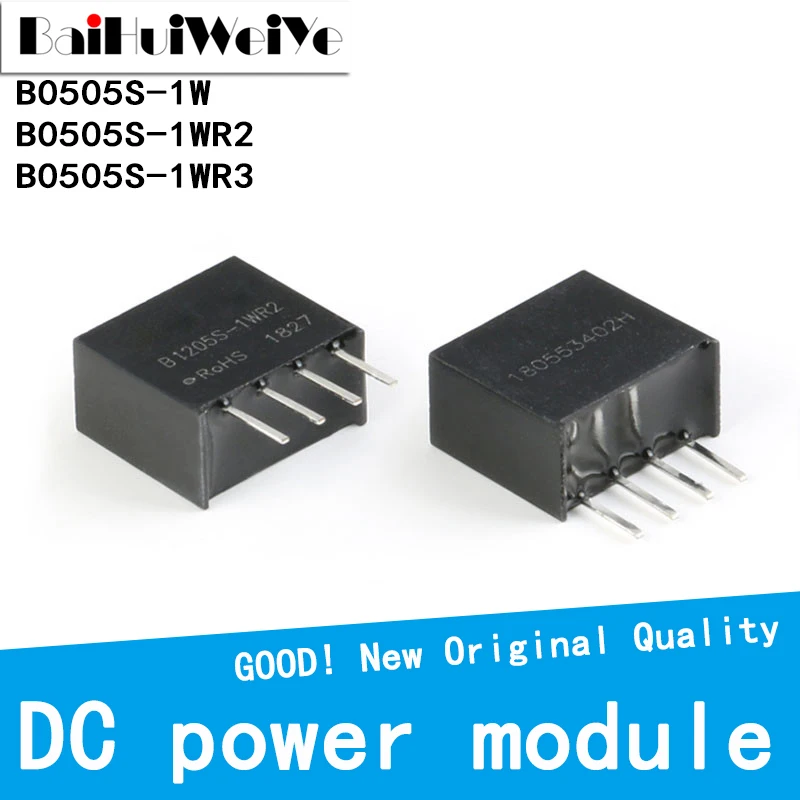 

2PCS B0505S-1W B0505S-1WR2 B0505S-1WR3 5V to 5V Converter DC DC Power Module Converter 1000VDC Isolation B0505S SIP-4 B0505