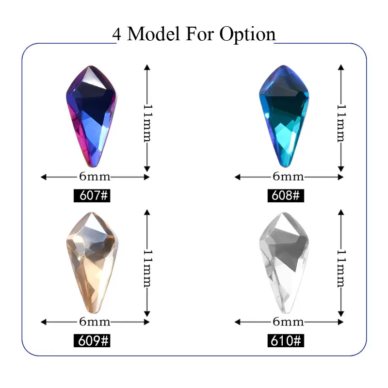 

New 10pcs/lot 3D Flash Diamond Nail Art Decoration luxury Nails Rhinestone Accessories Top-level Crystal Manicure Charms