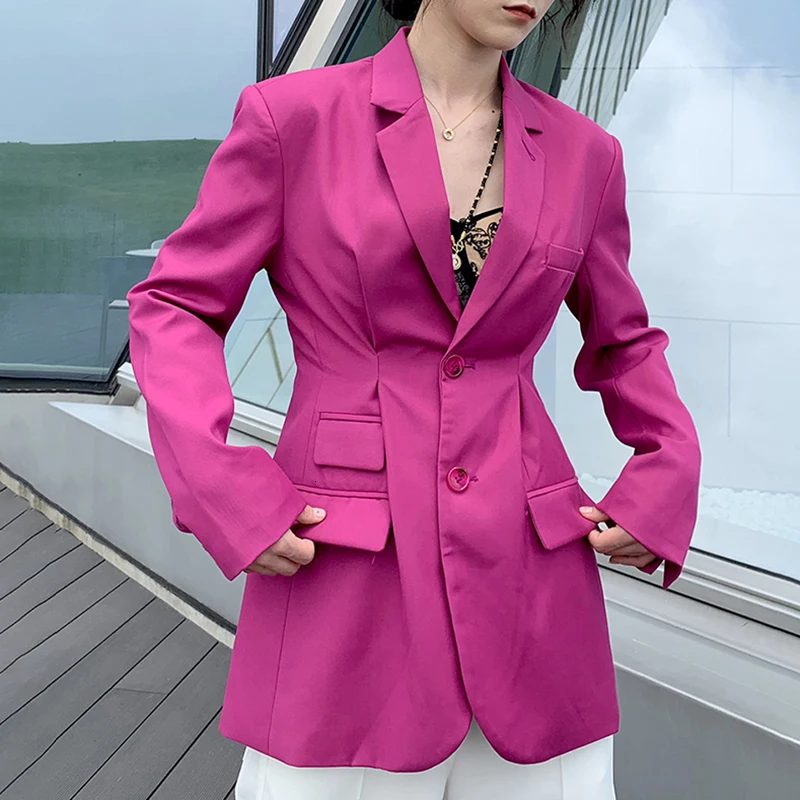 New Designed Women Suits Custom Made Pocket Slim Fit Jacket Streetwear Office Lady Casual Daily Coat 1 Piece