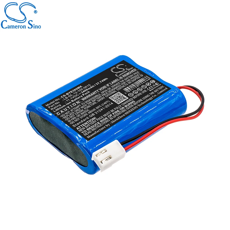 بطارية CameronSino لـ Biolight BLT-E30 تناسب Bollywood E30 ECG 12-100-0015 LB-05 بطارية بديلة طبية 3400 مللي أمبير/37.74 وات في الساعة