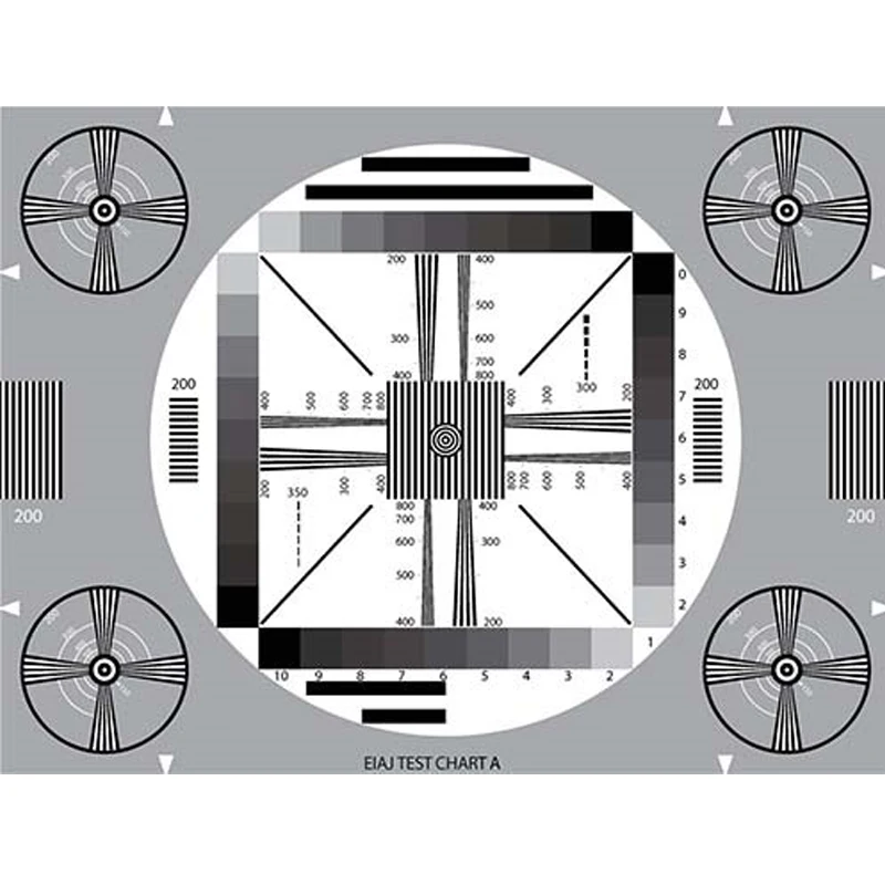 280X210X0.25mm ITE Resolution EIAJ Test Chart Designed To Evaluate The General Vision of Imaging Systems Can Be Customized