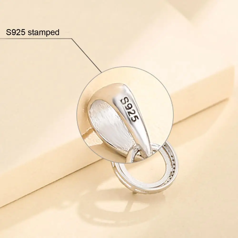 925 Sterling Silver Teardrop Bezel Pendant Blanks for 12X16/13X18/18X25mm Gemstone Setting Handmade Pendant for Jewelry Making