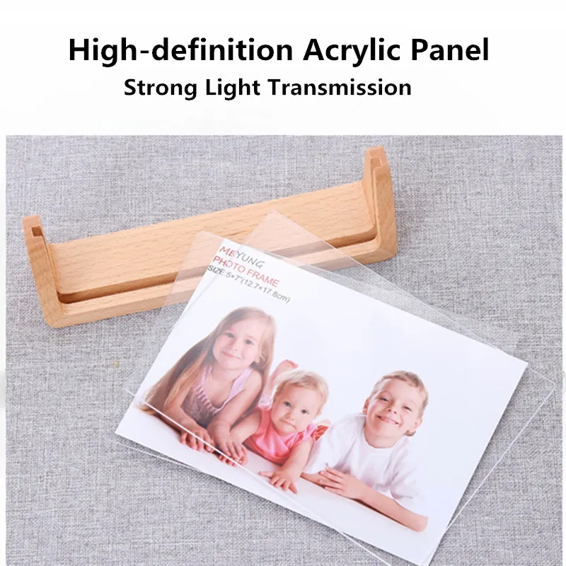 10 Inch Wooden Photo Picture Frame Table Number Acrylic Sign Holder Display Stand Menu Paper Card Holder