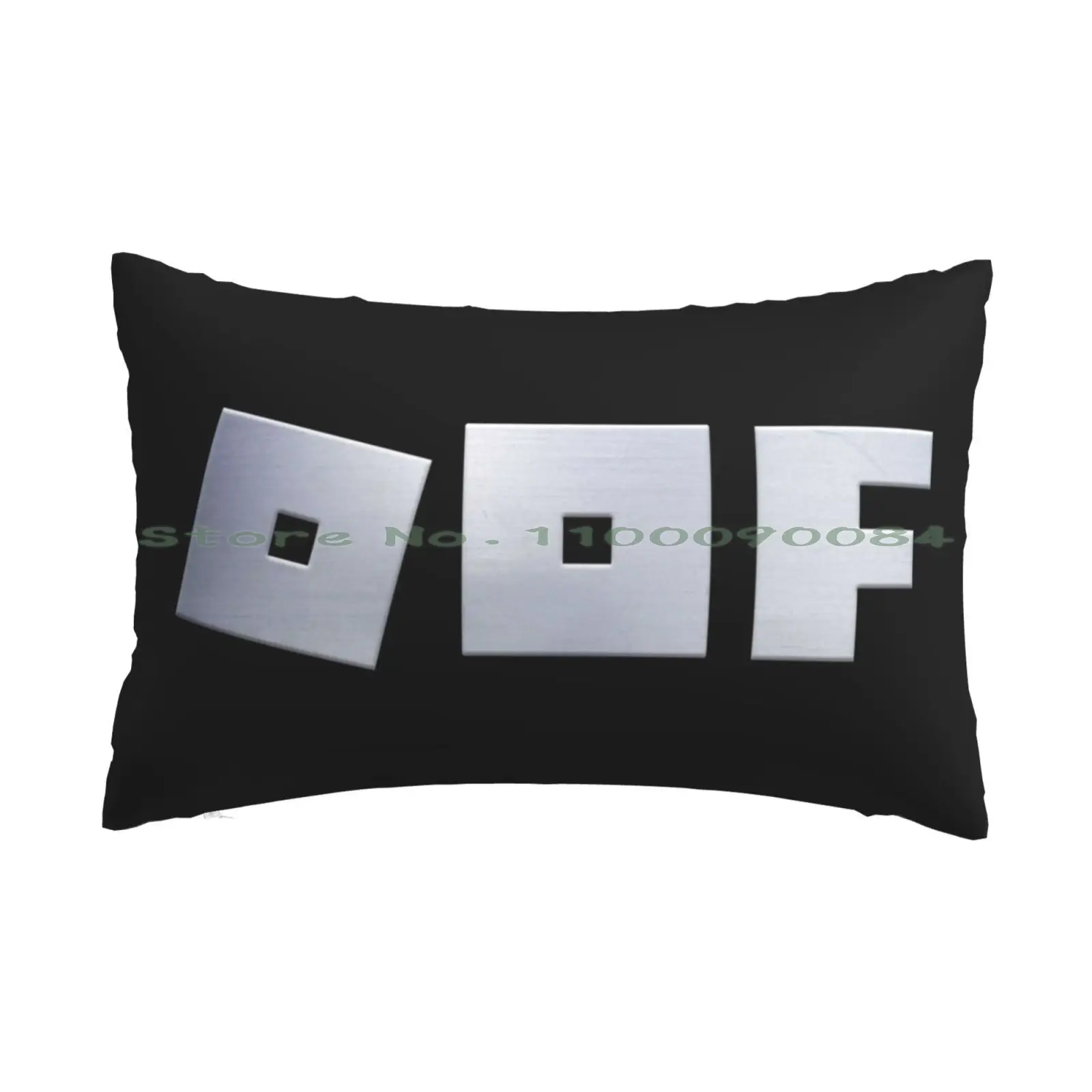 Logo Game-Oof ( Single Line-Metal Texture ) | Gamer Pillow Case 20x30 50*75 Sofa Bedroom Logo Jovi 90s Album Of God Motley