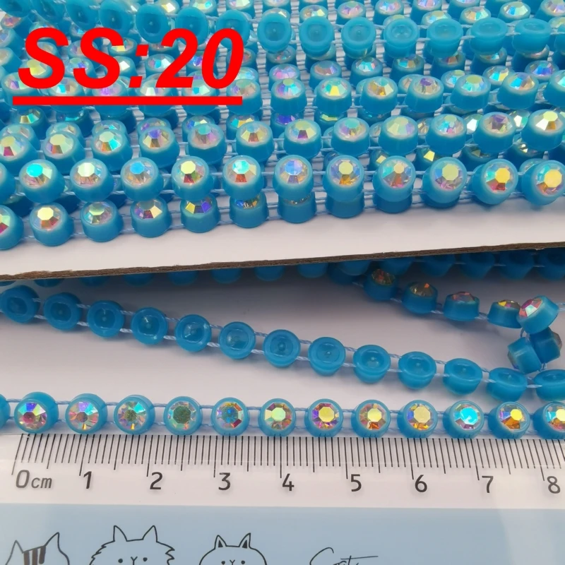 SS20 Crystal Aab Rhinestone Trimmings Banding 10Yards Strass Chain