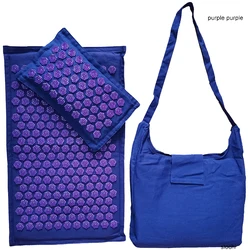 74*44cm Lotus Spike Acupressure Mat Nature Linen Coconut Palm Akupunkturkissen Massaggiat Massager Mat Back Neck Acupuncture Pad