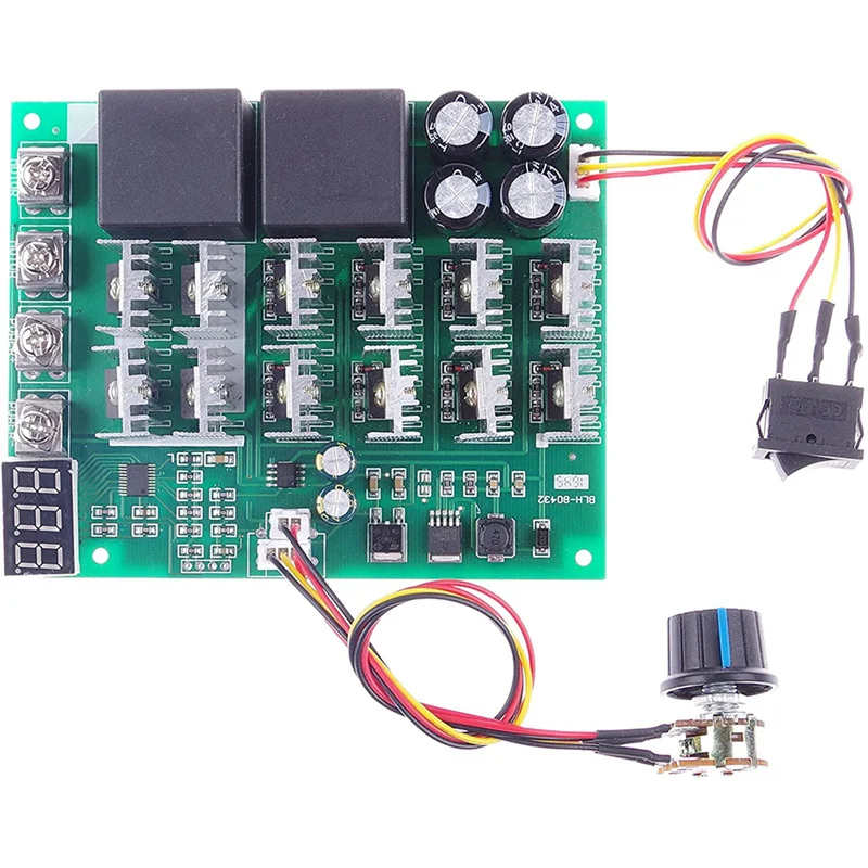 

DC 10-55V 12V 24V 36V 48V 55V 100A Motor Speed Controller PWM HHO RC Reverse Control Switch With LED Display