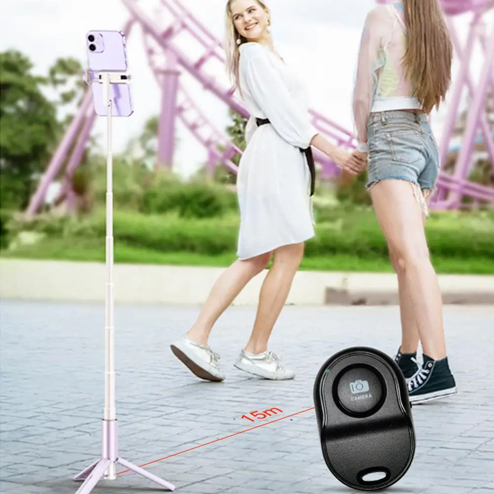Mini Remote Control Button Bluetooth-compatible Wireless Controller Self-Timer Camera Stick Shutter Release Selfie For Phones