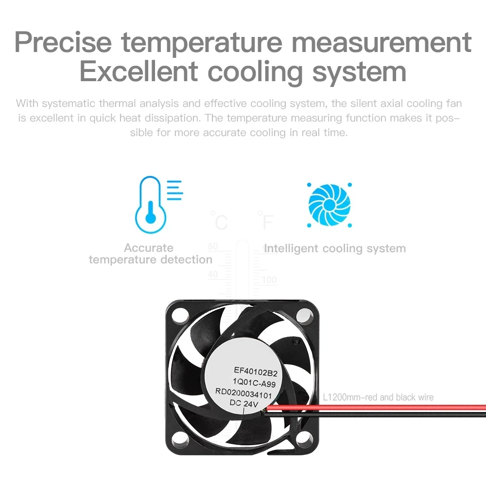 CREALITY 24V 4010 Silent Axial Brushless Cooling Fan  Low Noise Upgrade Fan For Ender-3 Series Ender-3 V2 3D Printer