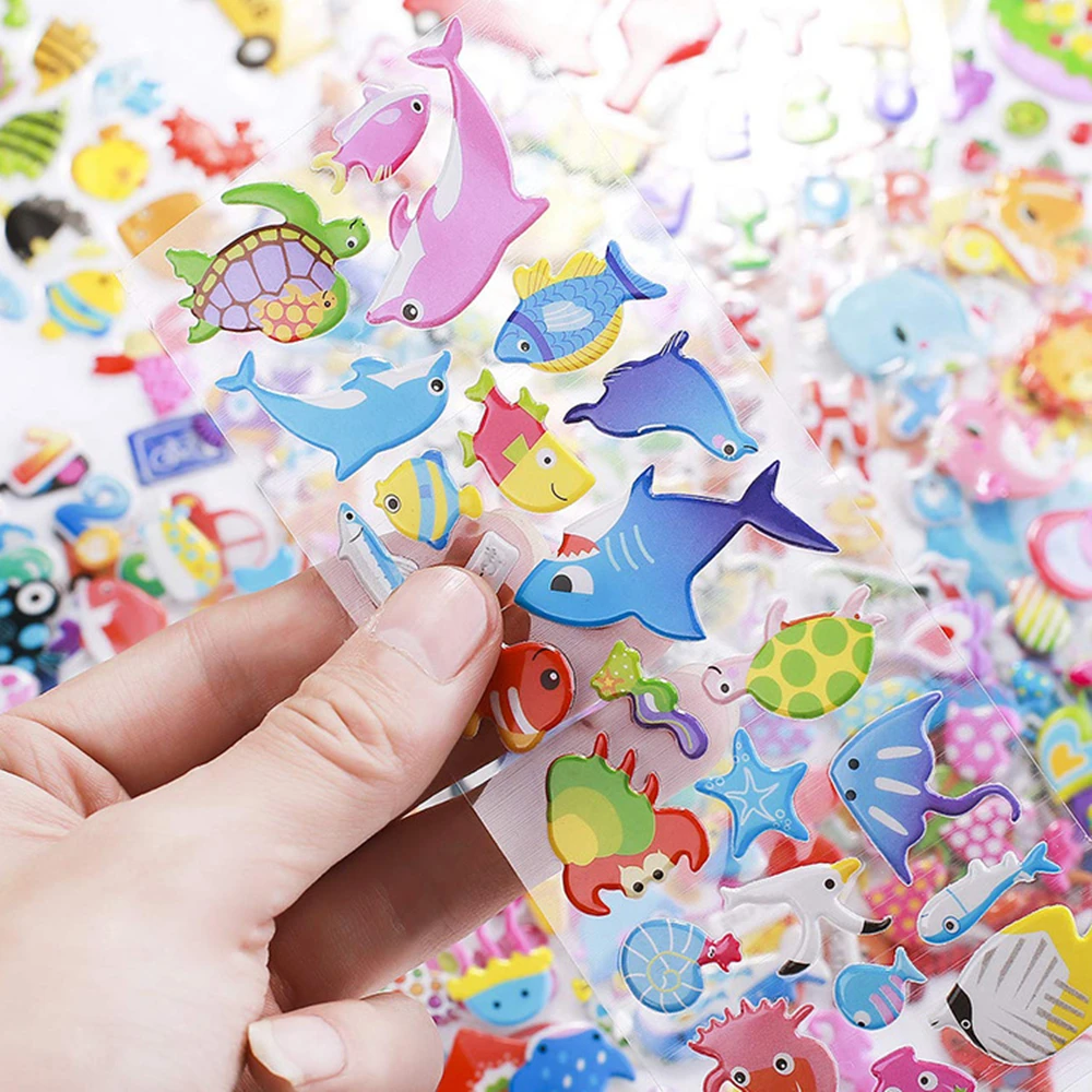 Kids Stickers 40 20 Different Sheets 3D Puffy Bulk Stickers for Girl Boy Birthday Gift Scrapbooking Teachers Animals Cartoon