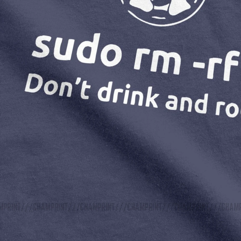 Programmer Programming Coding Coder Men T Shirt Linux Root Sudo rm - rf Funny Short Sleeve T-Shirt 100% Cotton Gift Clothes