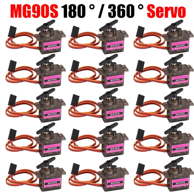 5/10/20 sztuk MG90S Metal Gear RC mikro serwo 180 °/360 ° 13.4g silnika dla helikopter RC samochodu Model łodzi zabawki kontroli