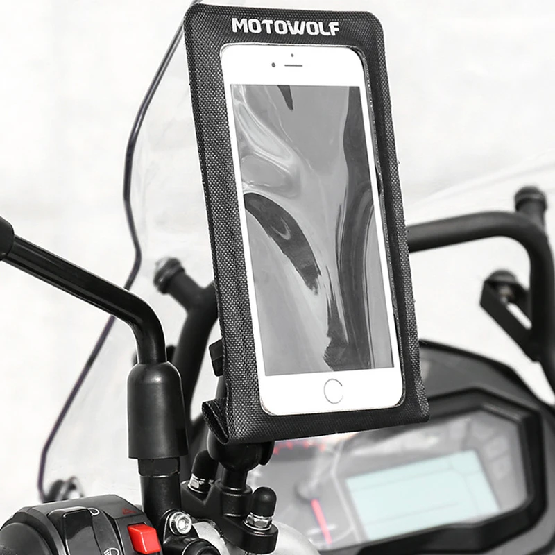 Motorcycle Bicycle Waterproof Rainproof Mobile Phone Navigation Bracket Mobile Phone Bag Clear Stable Touch Screen Outdoor